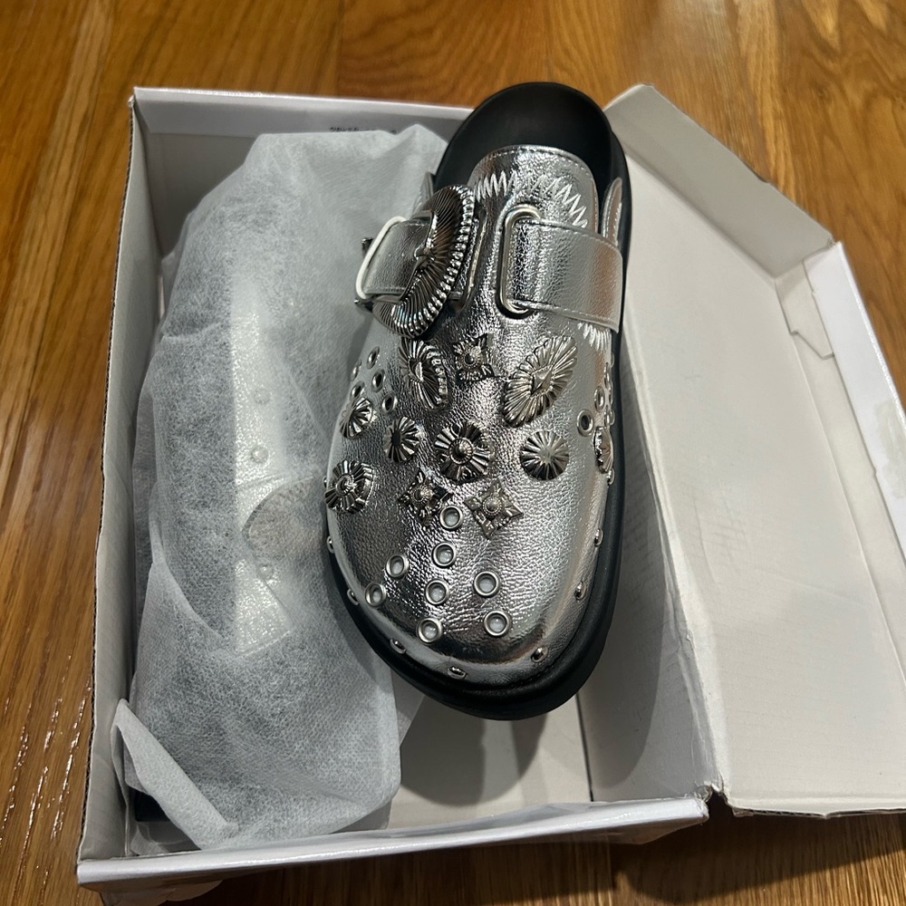Silver Embellished Shoes
